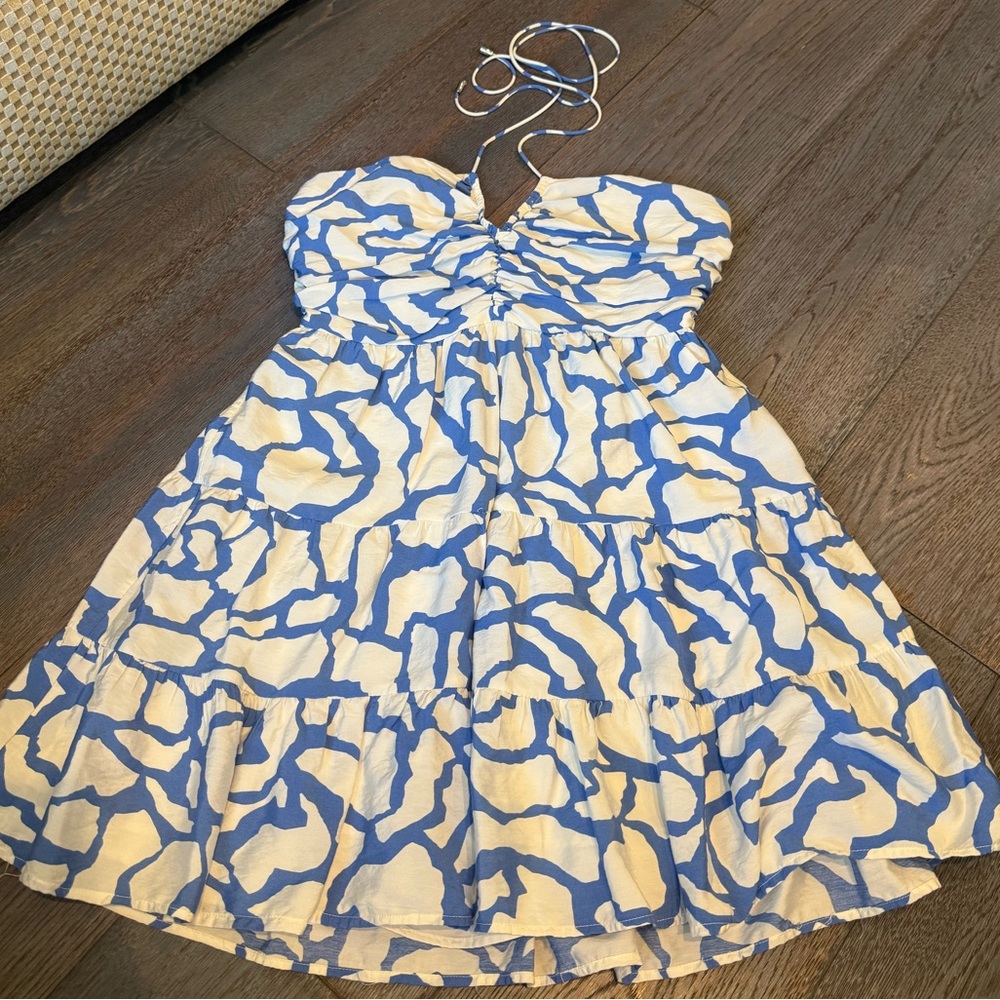 Blue and White Floral Sundress